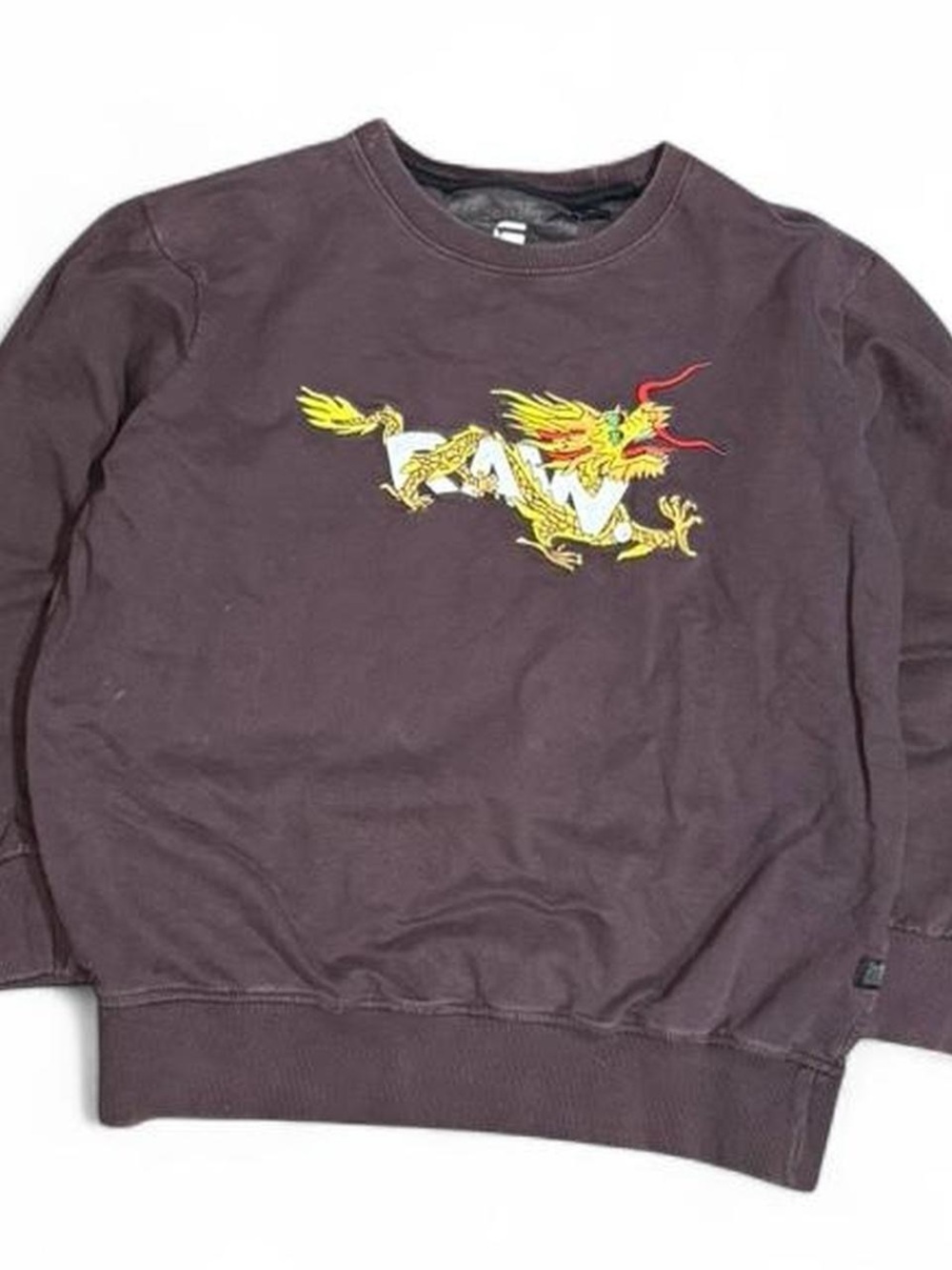 G Star Raw Embroidered Dragon Boxy Crewneck
